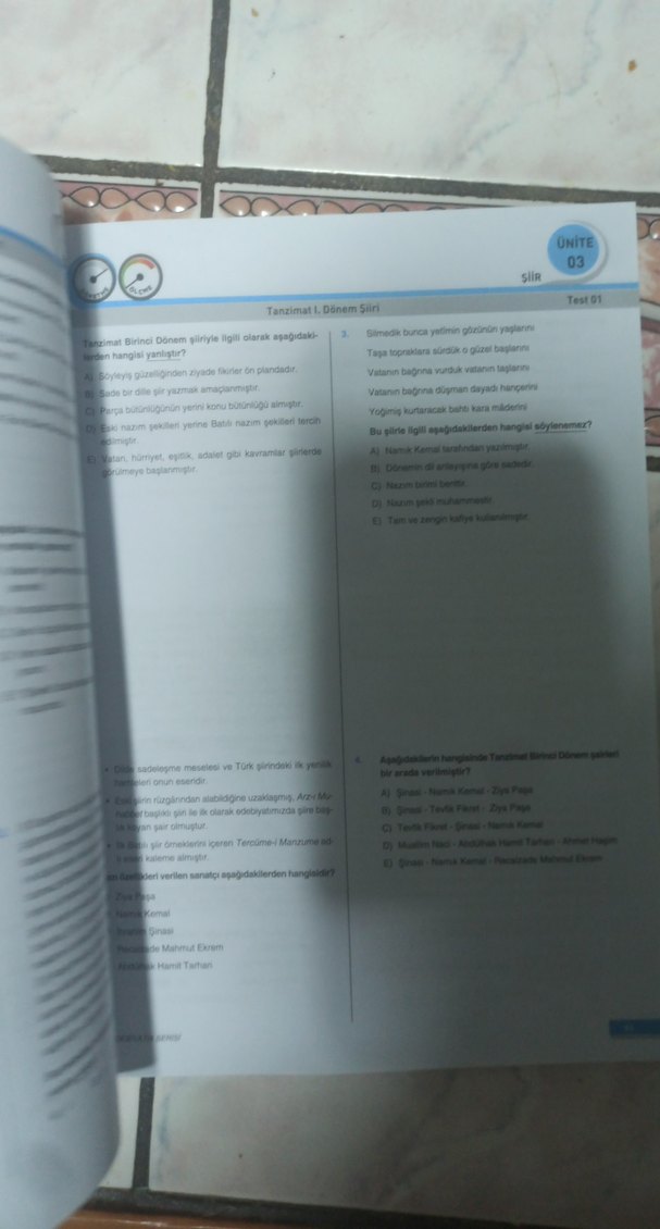 11. Sınıf Türk Dili ve Edebiyatı Soru Bankası - Görsel 4