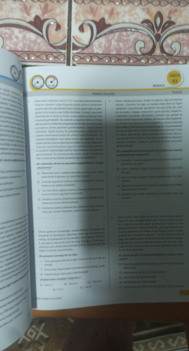 11. Sınıf Türk Dili ve Edebiyatı Soru Bankası - Görsel 2