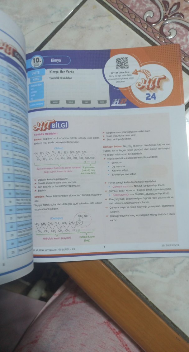 10. Sınıf Kimya Soru Bankası - HİT - Görsel 3