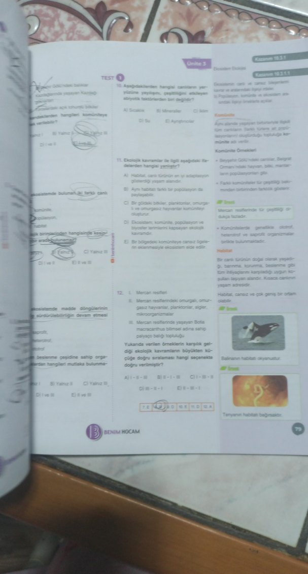 10. Sınıf Biyoloji Soru Bankası Kazanım Özetli - Görsel 3