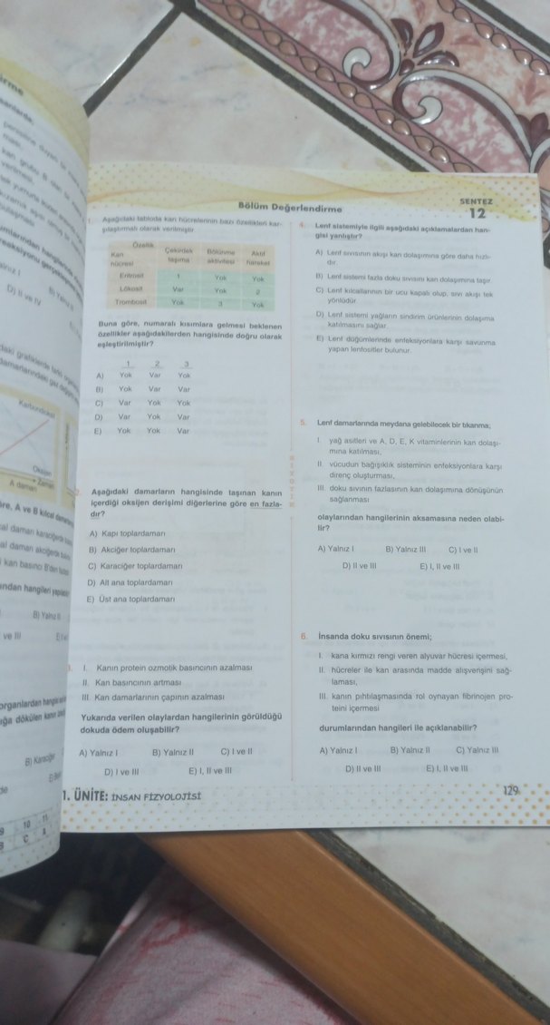 11. Sınıf Biyoloji Soru Bankası - Görsel 4