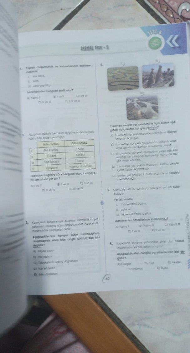 10. Sınıf Coğrafya Soru Bankası - Görsel 4