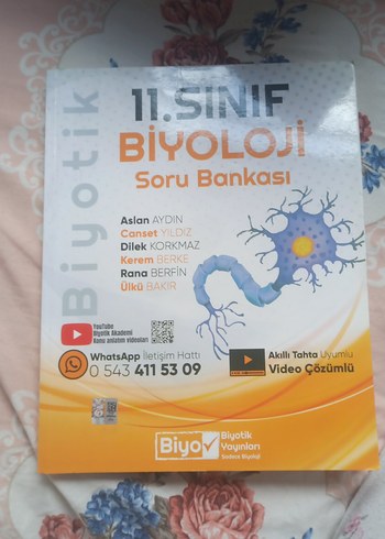 11. Sınıf Biyoloji Soru Bankası Video Çözümlü