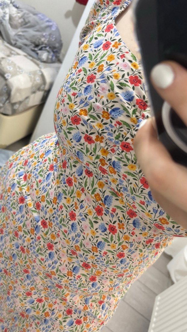 Çiçekli elbise midi boy - Görsel 5