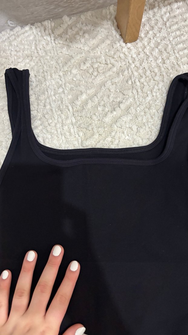 Kadın Siyah Mini Crop Top - Görsel 2