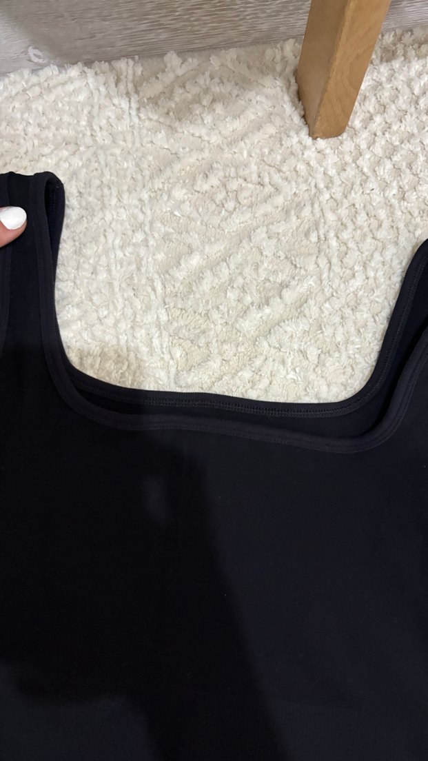 Kadın Siyah Mini Crop Top - Görsel 3