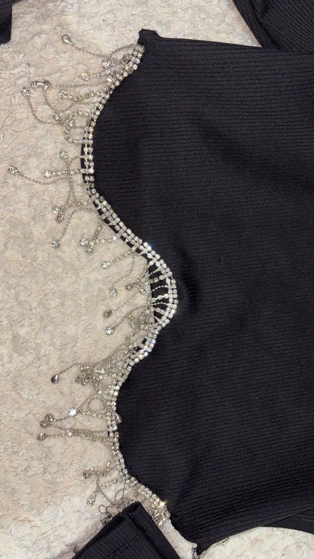 Kadın pırıltılı crop - Görsel 2