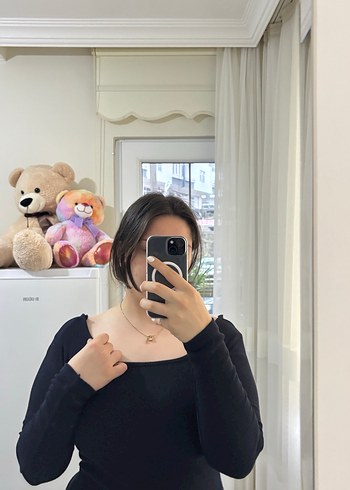 Lacivert elbise - Görsel 5