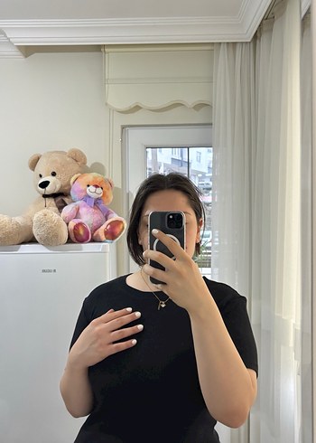 Siya diz üstü kısakol elbise - Görsel 3