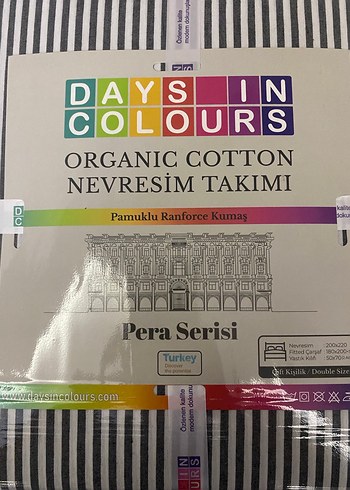 Siyah Çizgili Beyaz Nevresim ve Çarşaf Takımı - Görsel 5