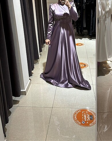 Lila abiye elbise