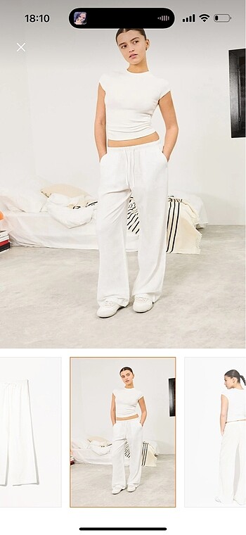Bershka keten pantolon