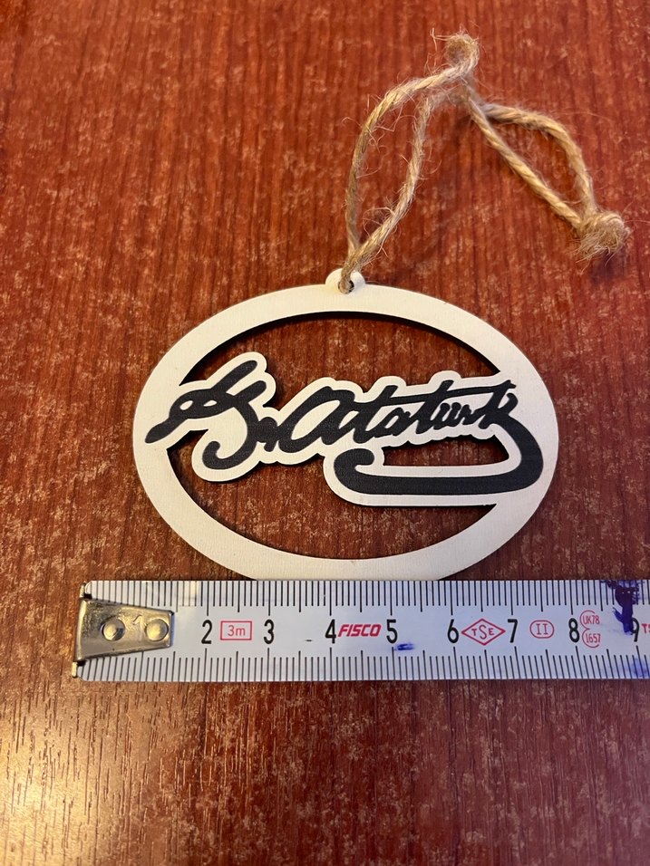 AHŞAP ATATÜRK YAZILI SÜS - Görsel 4