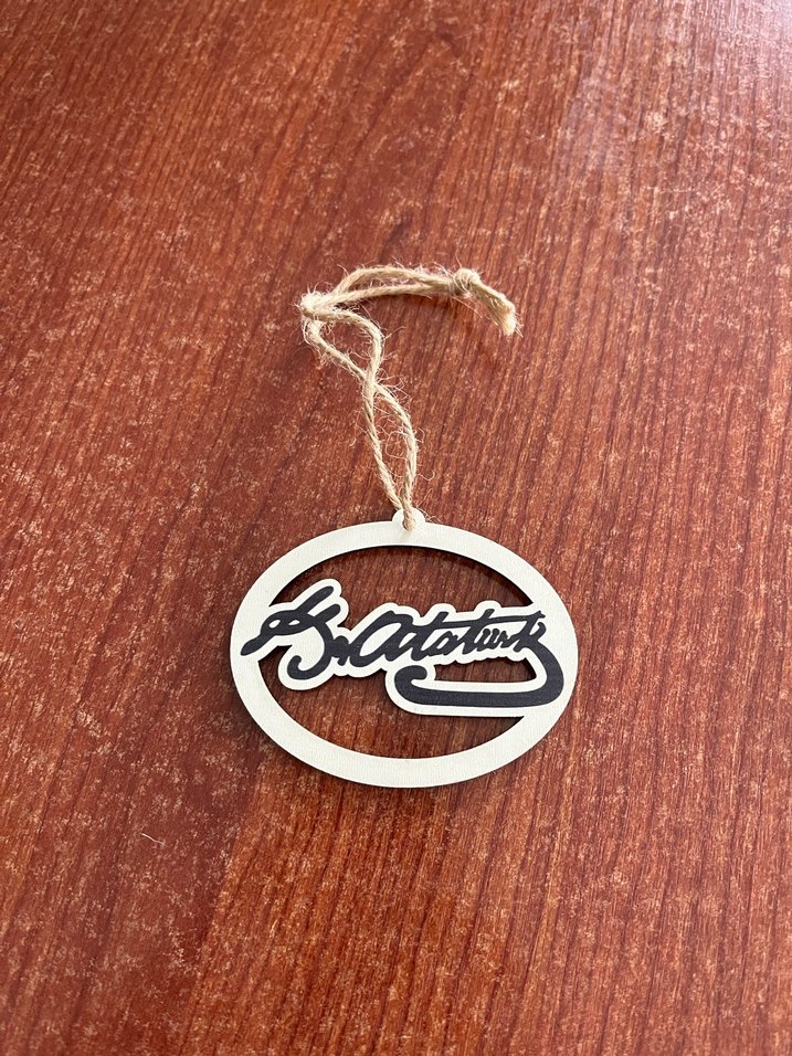 AHŞAP ATATÜRK YAZILI SÜS - Görsel 2