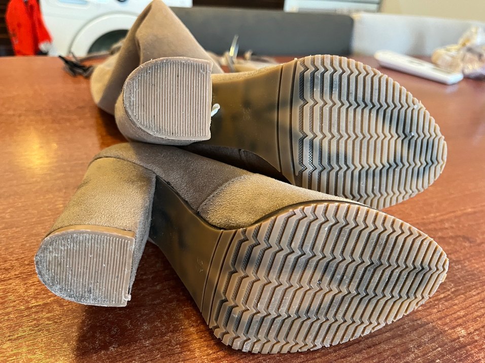 Püsküllü Süet Dizüstü Topuklu Çizme - Görsel 5