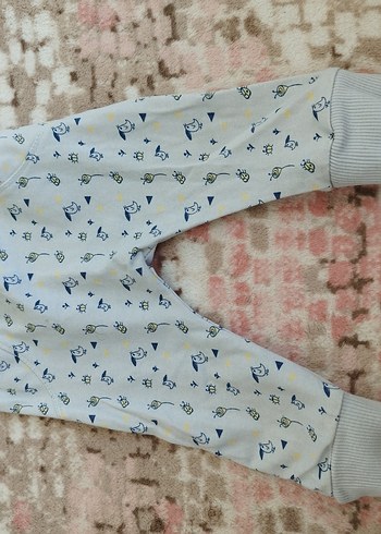 3-6 Ay Beden 3'lü bebek pijama alt