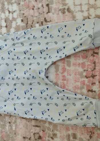 3-6 Ay Beden gri Renk 3'lü bebek pijama alt
