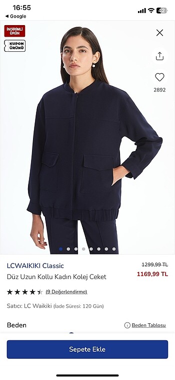 LC Waikiki LC Waikiki Kadın Kolej Ceket