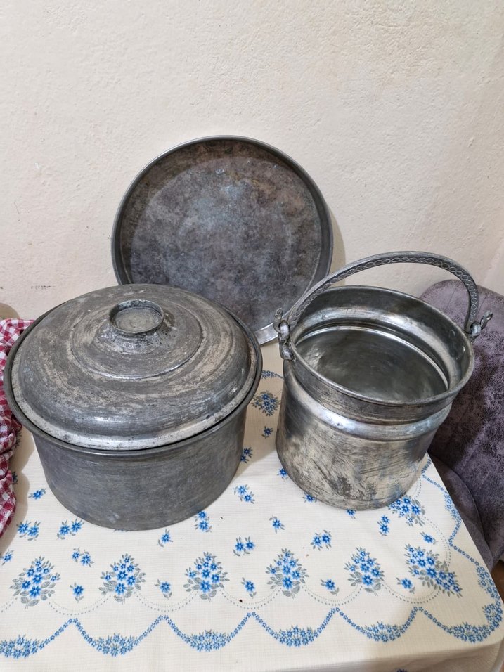 Gri bakır  Tencere ve Kova Seti - Görsel 3