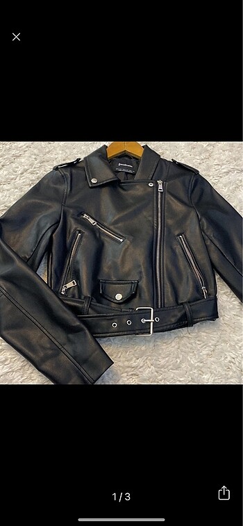 Deri biker ceket