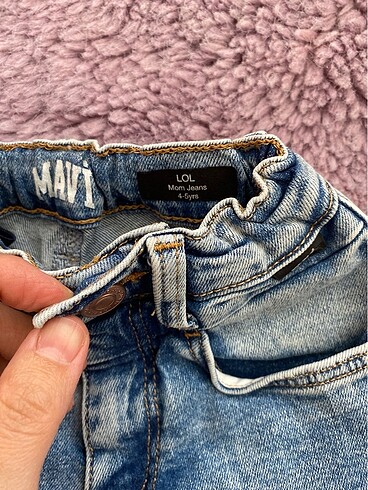 4 Yaş Beden mavi Renk Mom jean
