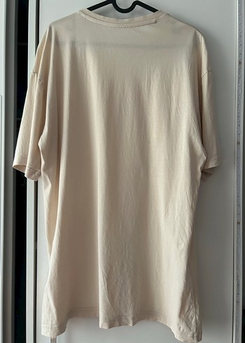 Bej Erkek Oversize Tişört - Görsel 2