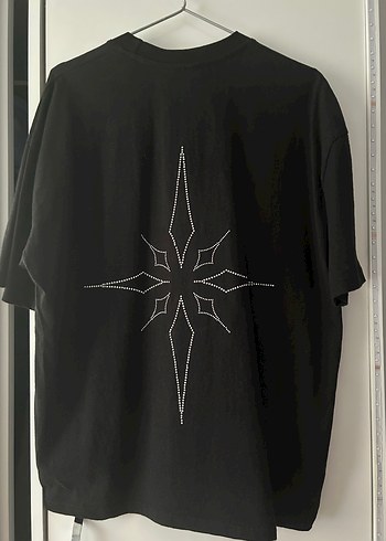 Siyah Taşlı Erkek Tişört - Görsel 2