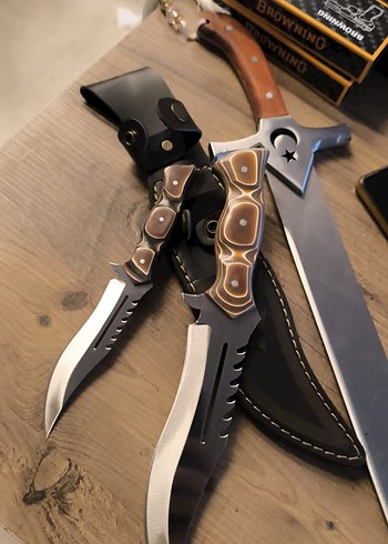 Kahverengi Saplı Keskin Bıçak Seti