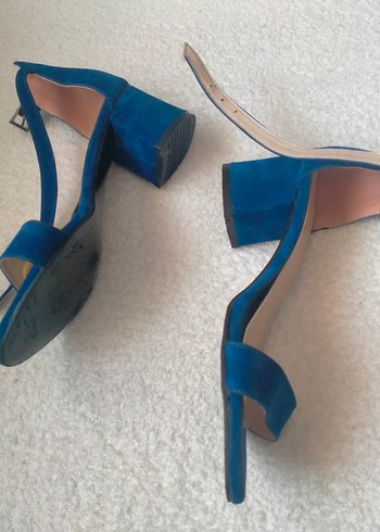 39 Beden mavi Renk Diger Mavi Süet Stiletto Topuklu Kadın Ayakkabı