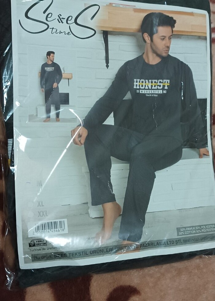 SE&ES TEKSTİL ERKEK PAMUKLU PİJAMA TAKIMI  - Görsel 2