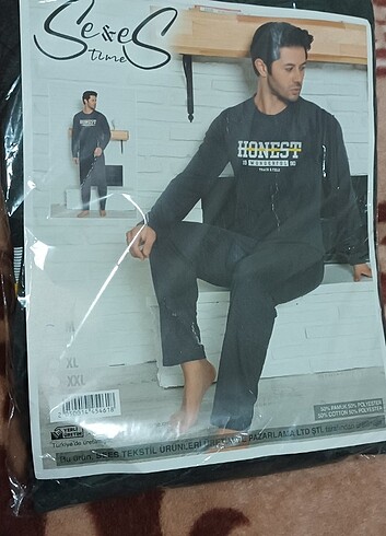 SE&ES TEKSTİL ERKEK PAMUKLU PİJAMA TAKIMI  - Görsel 2