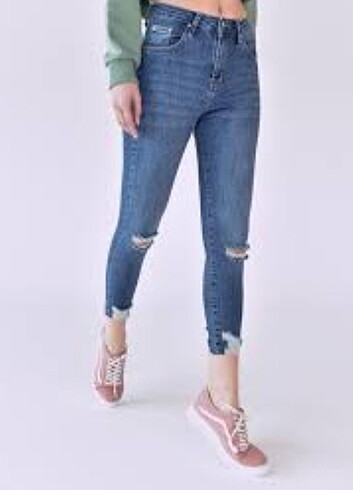 ORJ ADDAX YIRTIK DETAYLI JEAN PANTOLON