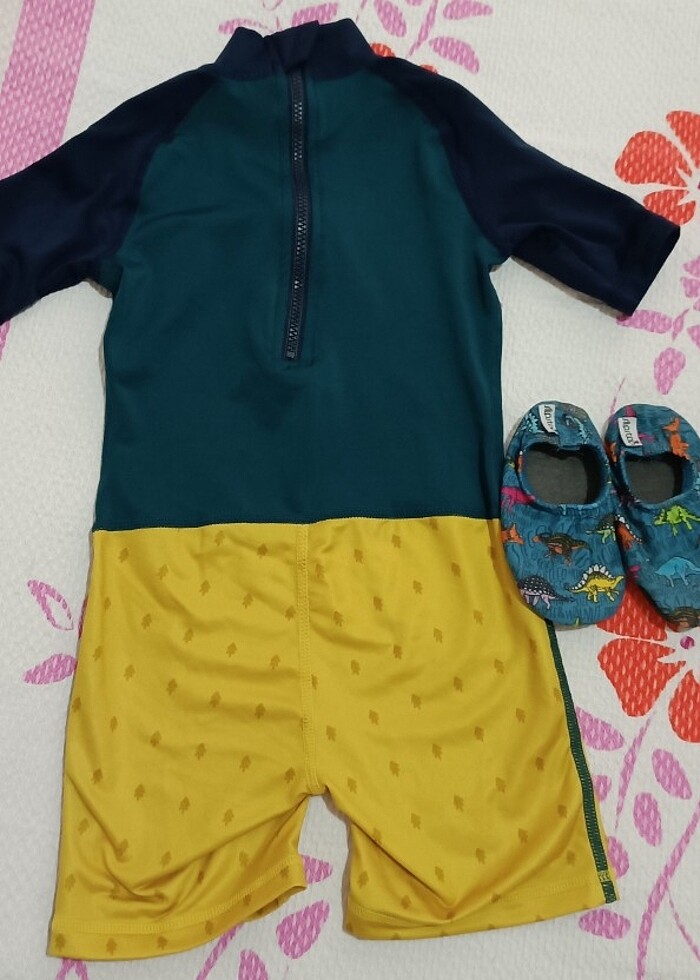 DECATHLON OLAİLAN UV KORUMALI ERKEK BEBEK  MAYO VE DENİZ AYAKKAB - Görsel 5