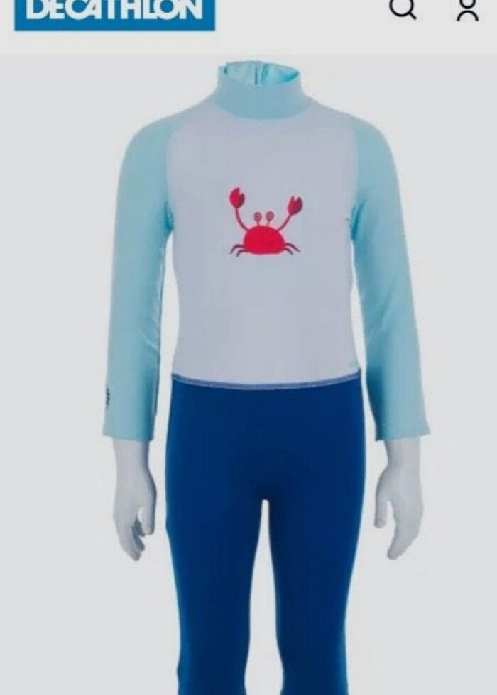 DECATHLON NABALJİ UV KORUMALI ERKEK BEBEK MAYO VE PATİK  - Görsel 2