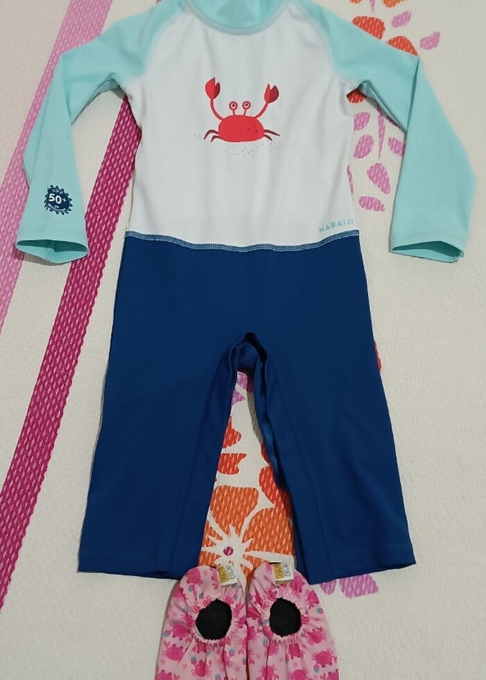 DECATHLON NABALJİ UV KORUMALI ERKEK BEBEK MAYO VE PATİK  - Görsel 3