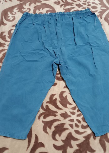 BÜYÜK BEDEN UNİSEX AĞLI PAMUKLU KAPRİ - Görsel 4