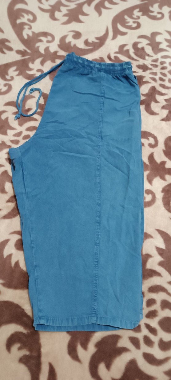 BÜYÜK BEDEN UNİSEX AĞLI PAMUKLU KAPRİ - Görsel 2