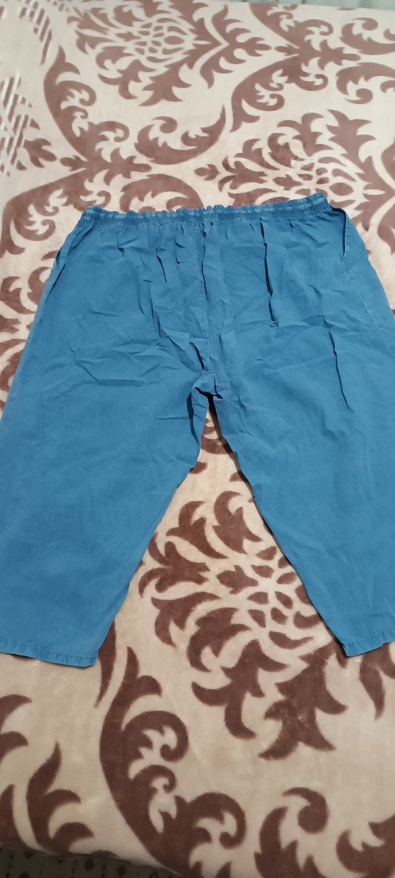 BÜYÜK BEDEN UNİSEX AĞLI PAMUKLU KAPRİ - Görsel 4