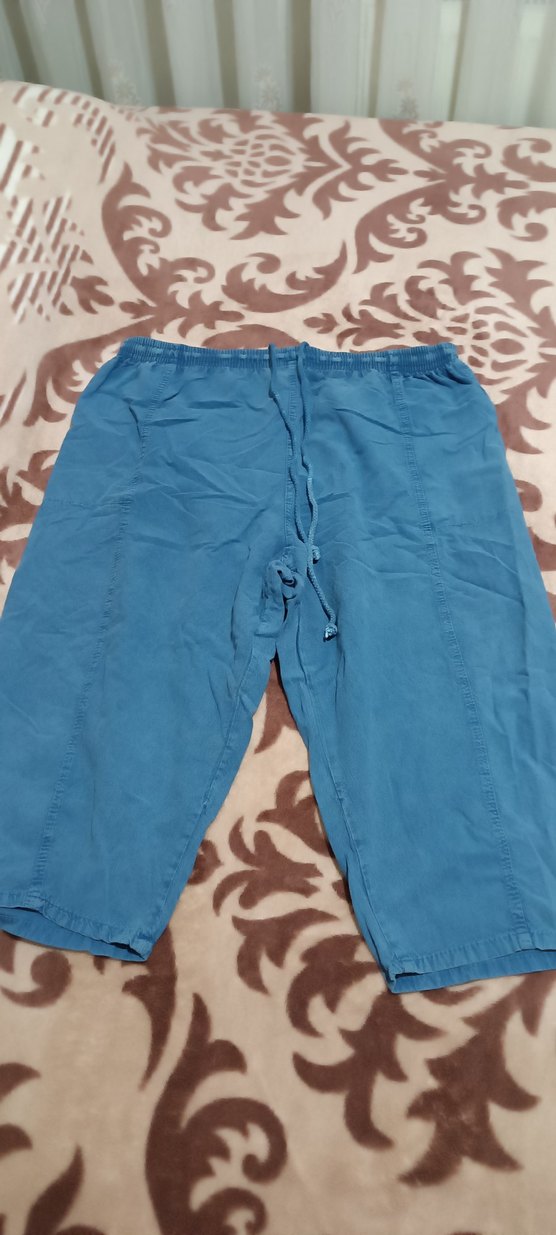 BÜYÜK BEDEN UNİSEX AĞLI PAMUKLU KAPRİ - Görsel 3