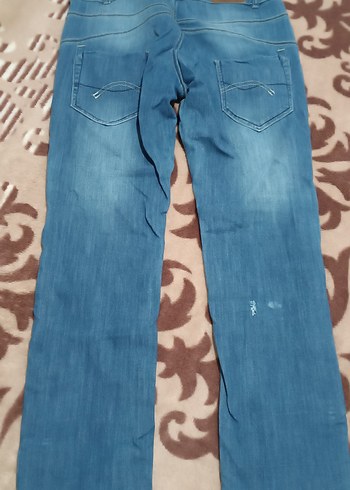 YÜKSEK BEL BORU PAÇA LİKRALI KOT PANTOLON - Görsel 6