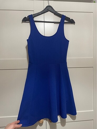 H&M Hm jarse mavi elbise