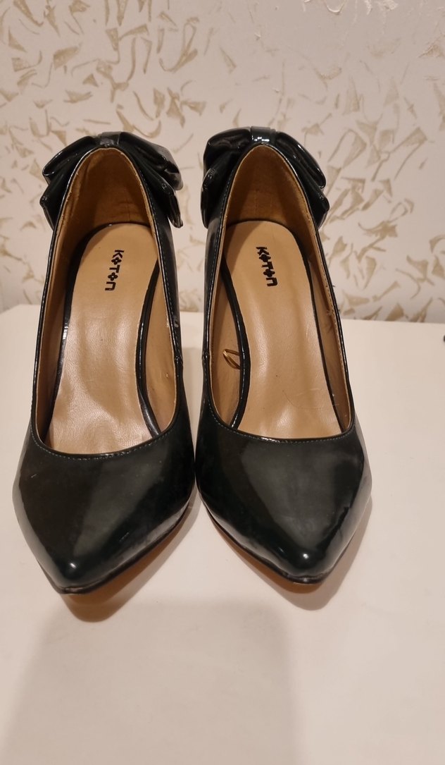 Klasik Siyah Rugan Tokalı Stiletto - Görsel 2