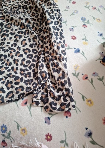 Leopar Desenli Kadın Uzun Kollu Gömlek - Görsel 6