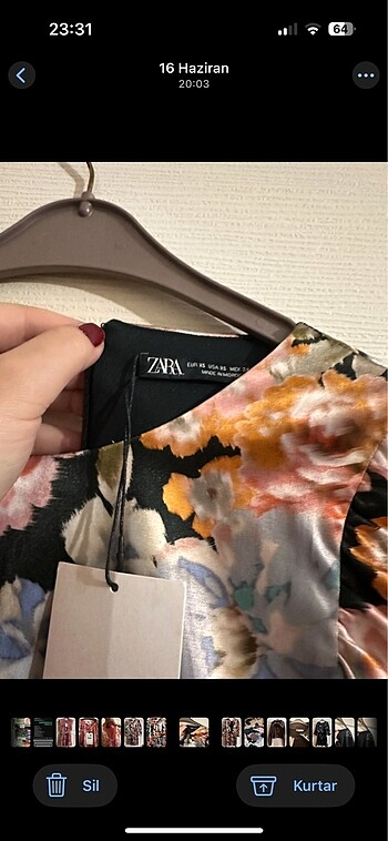 Zara Zara elbise etiketli
