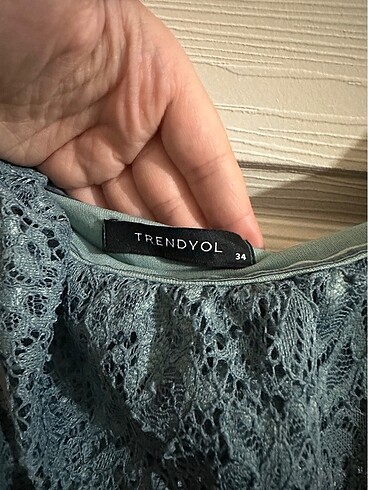 s Beden yeşil Renk Trendyol elbise