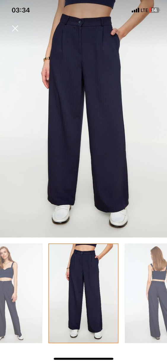 Lacivert Kadın Pantolon - Görsel 2