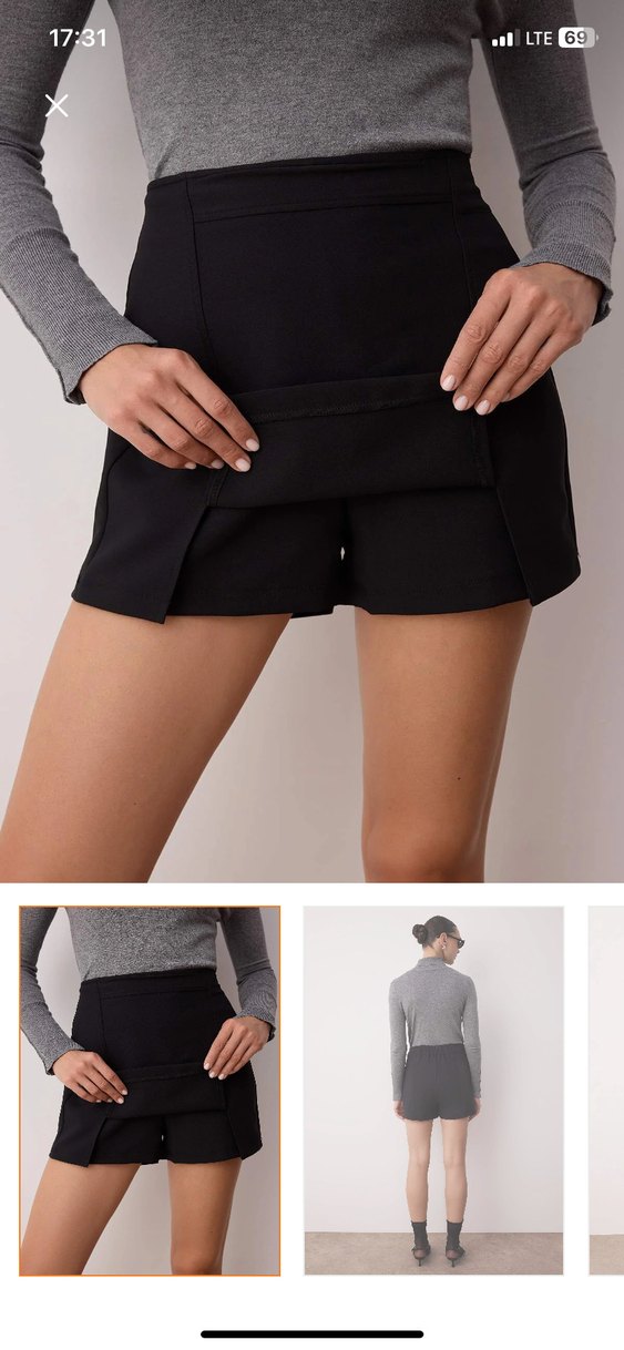 Kadın Siyah Mini Etek - Görsel 3