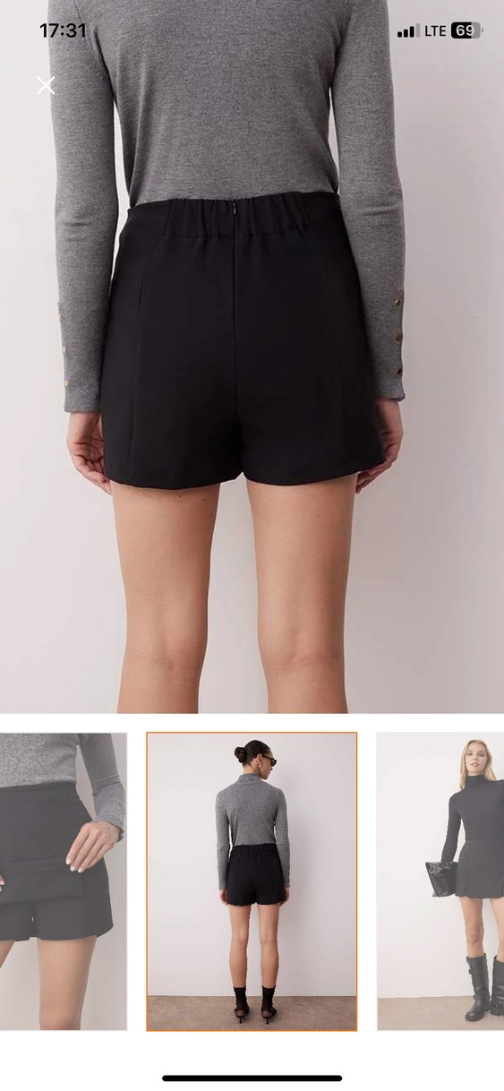 Kadın Siyah Mini Etek - Görsel 2