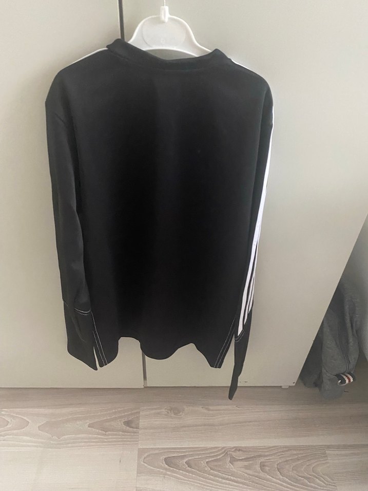 Erkek Çocuk Adidas Siyah Fermuarlı Sweatshirt - Görsel 3