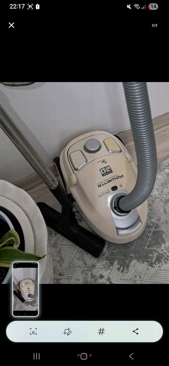 Beyaz Gri Rowenta Elektrikli Süpürge - Görsel 2